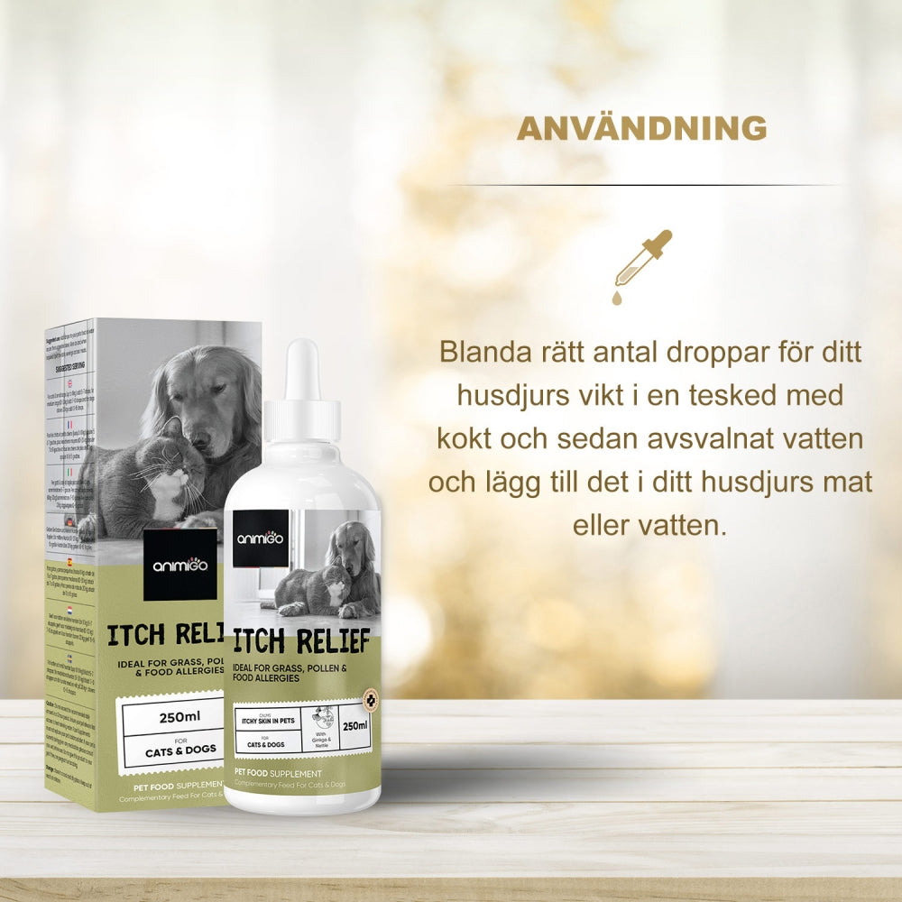 Skonsamt naturligt medel som kan hjälpa att lindra klådan hos din hund eller katt
