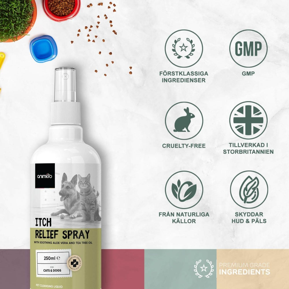 En naturlig spray som motverkar kliandet från hotspots för hundar och katter