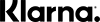 Klarnas logga i svart textfäag mot en morkgra bakgrund