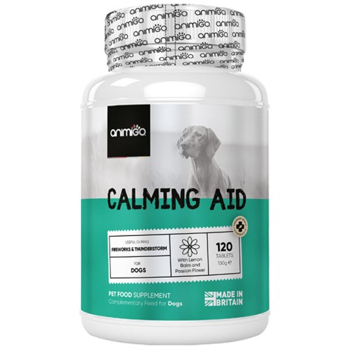 Calming Aid för hundar, 120 tabletter - Naturligt lugnande för hundar vid stress, ångest, resor, åskväder eller fyrverkerier