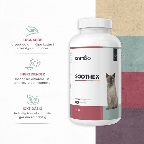 Soothex för Katt - Naturligt Lugnande Medel för Oroliga Katter - Animigo