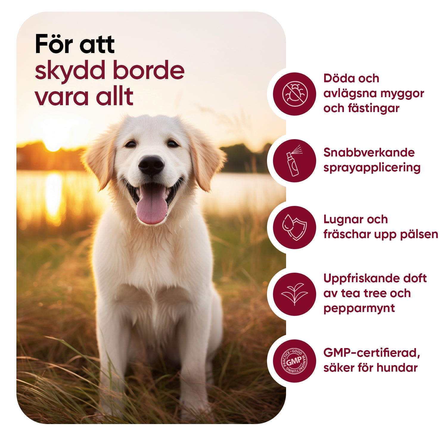 Lopp- och fästingspray för hundar 500ml