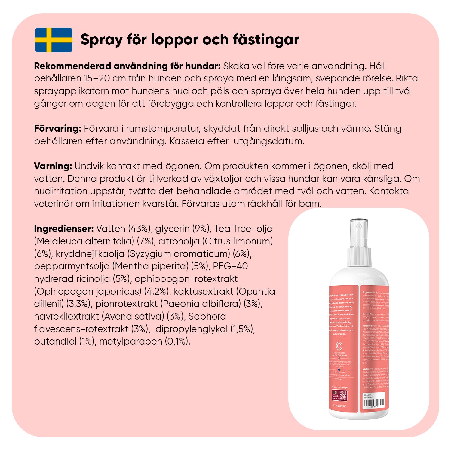 Lopp- och fästingspray för hundar 500ml