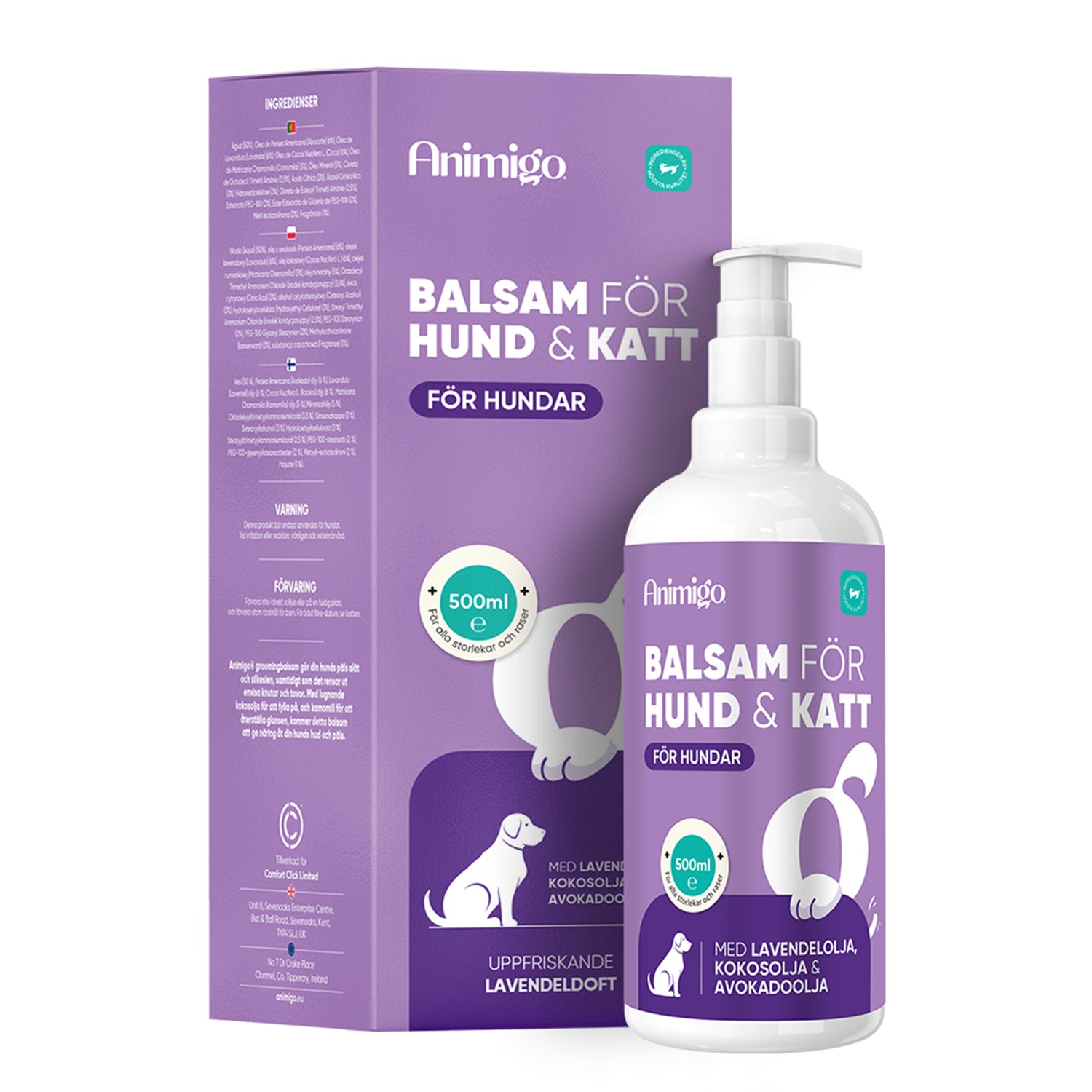 Hårvårdsbalsam för hundar, 500 ml