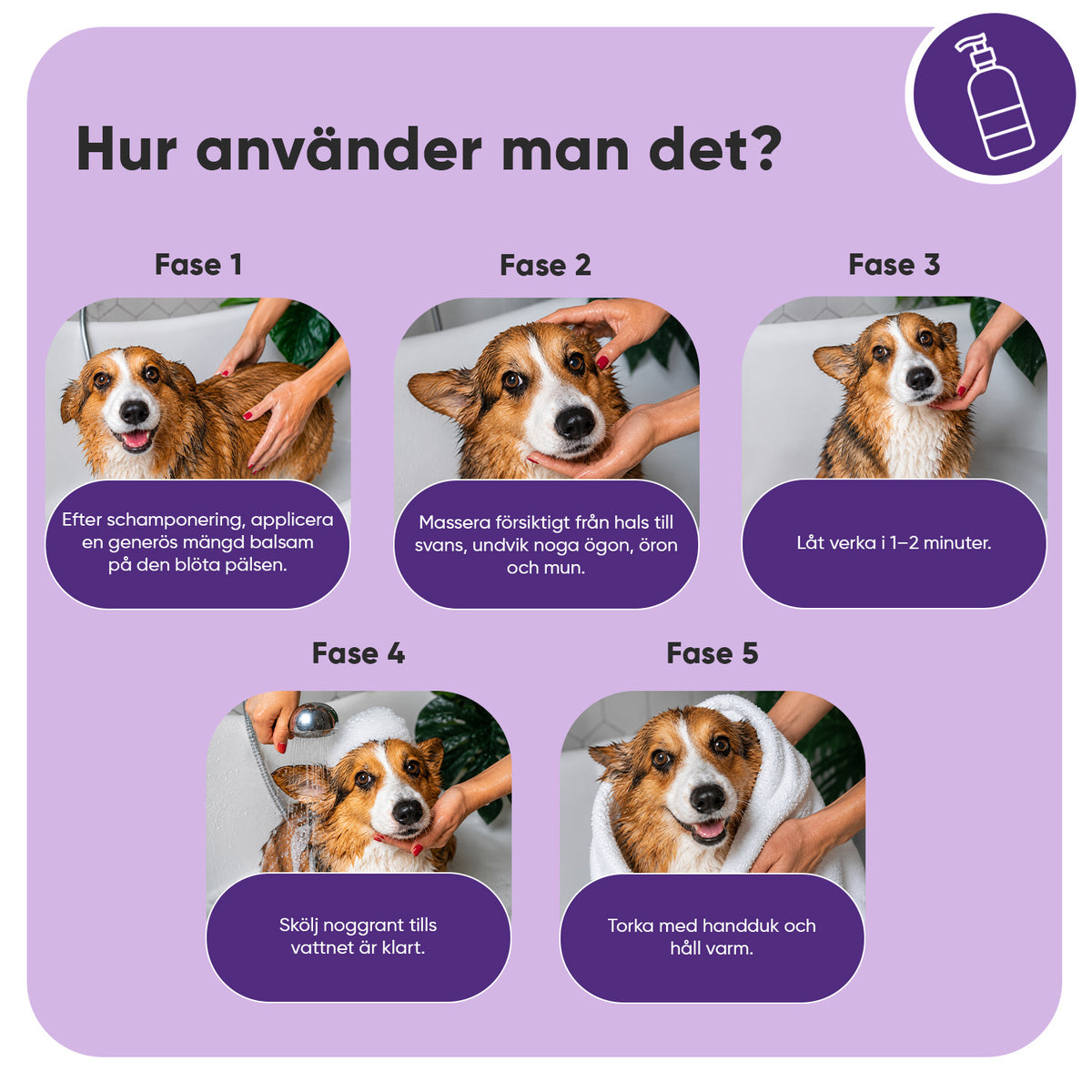 Hårvårdsbalsam för hundar, 500 ml