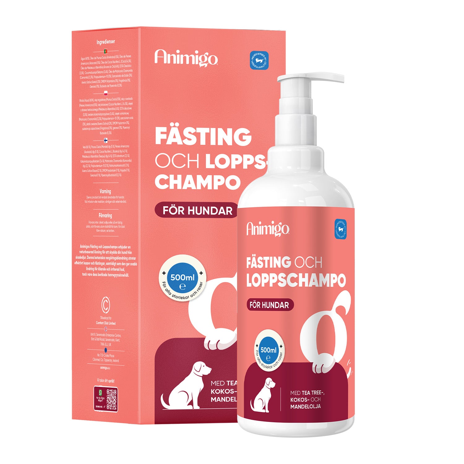 Lopp- & Fästingschampo för Hundar 500ml