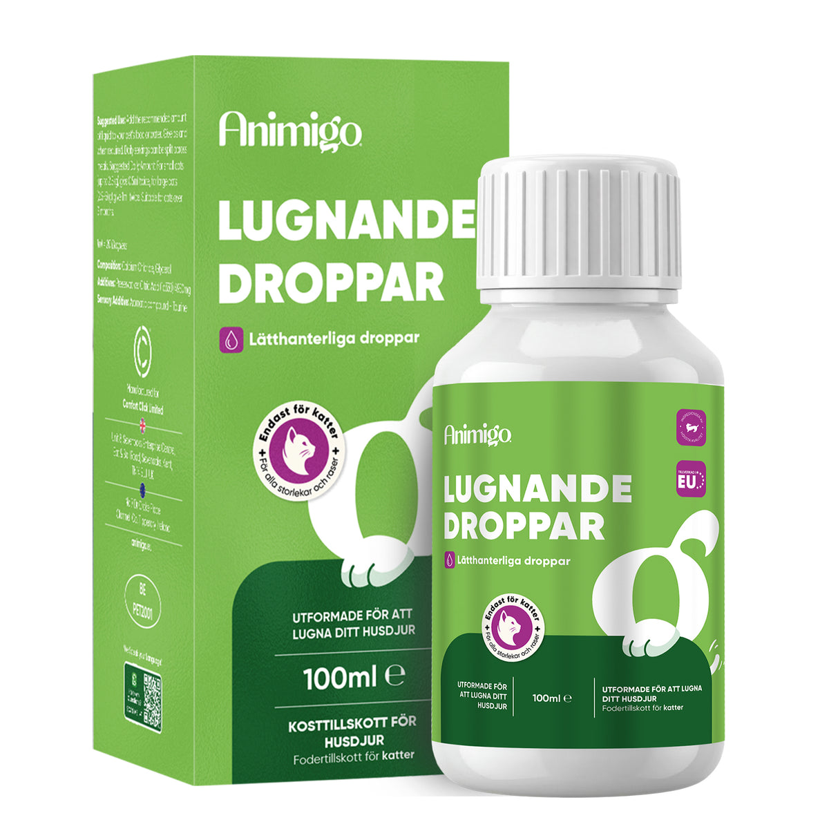 Animigo Lugnande Droppar för Katter 100 ml Droppar