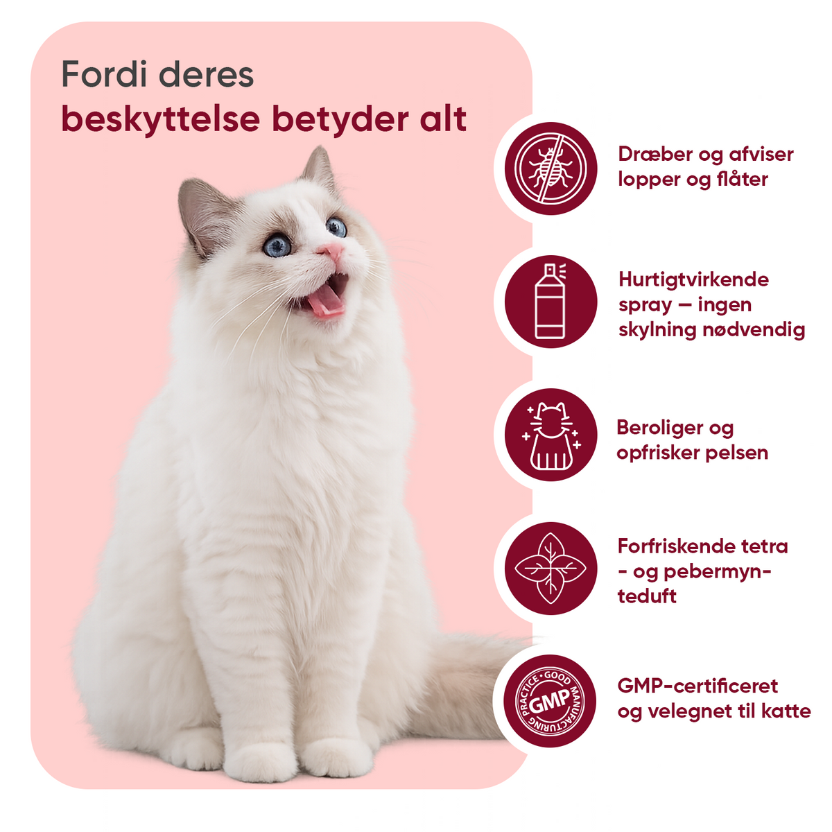 Lopp- och fästingspray för katter 500ml