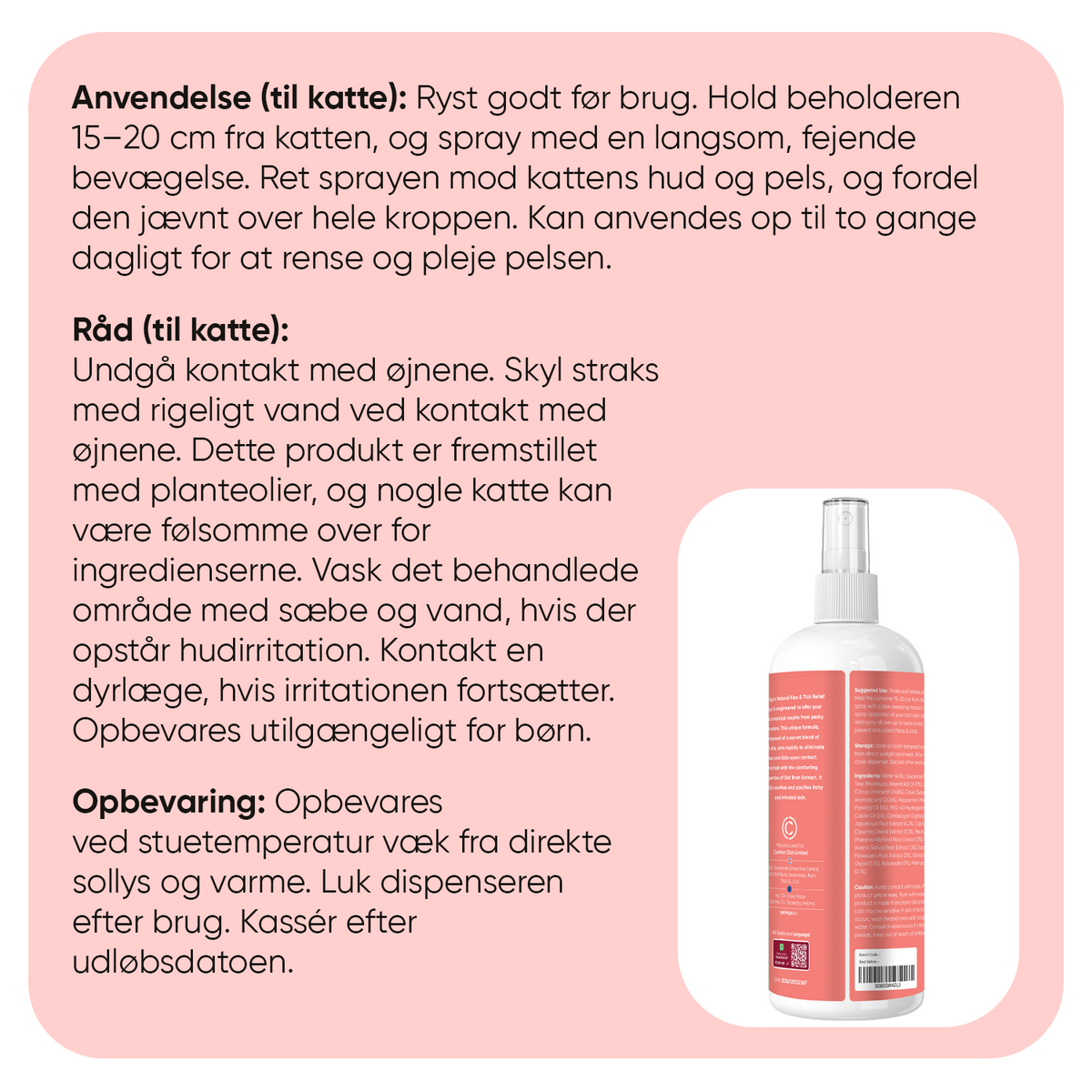 Lopp- och fästingspray för katter 500ml