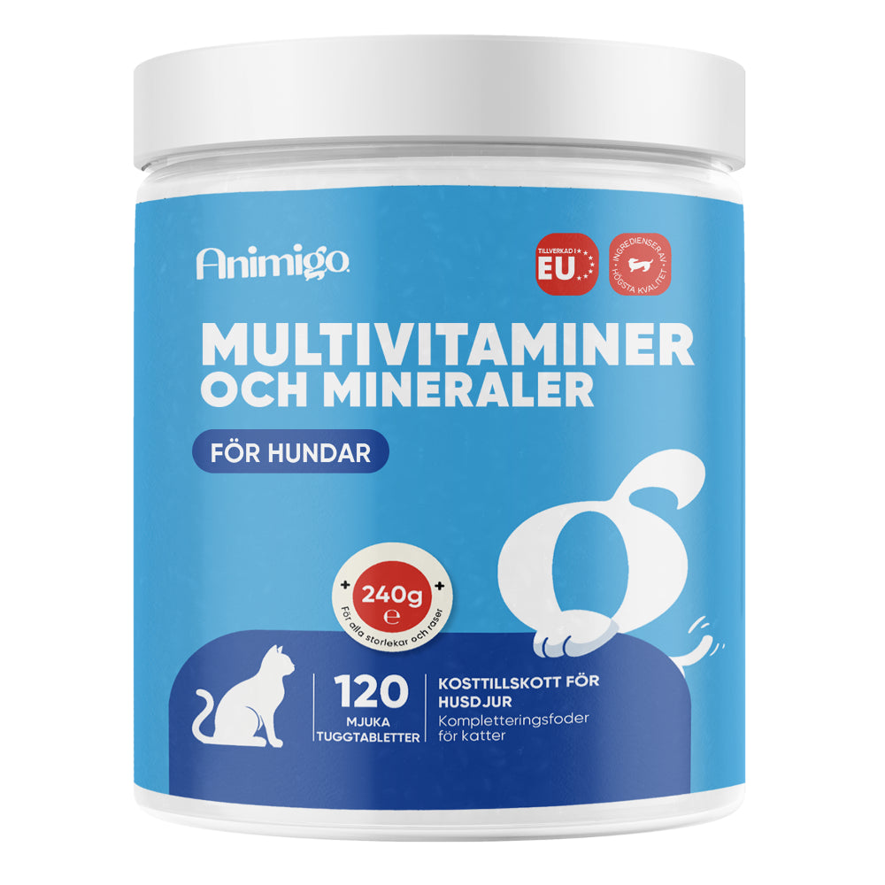 Multivitaminer och mineraler för katter, 120 tuggtabletter