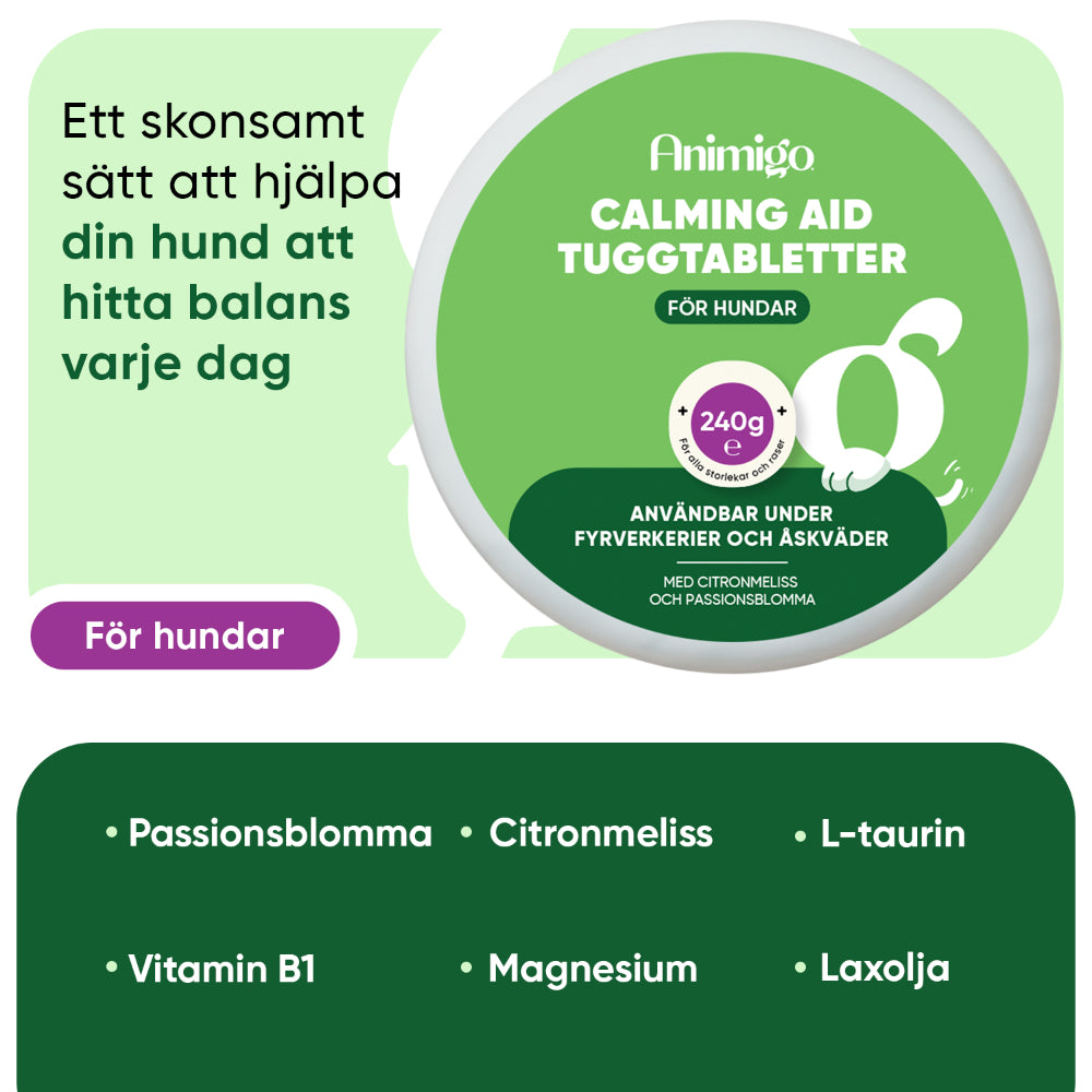 Lugnande tuggtabletter för hundar